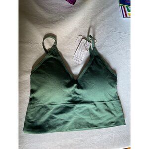 Anmose Green Padded Sports Bra L Nylon Spandex Blend
